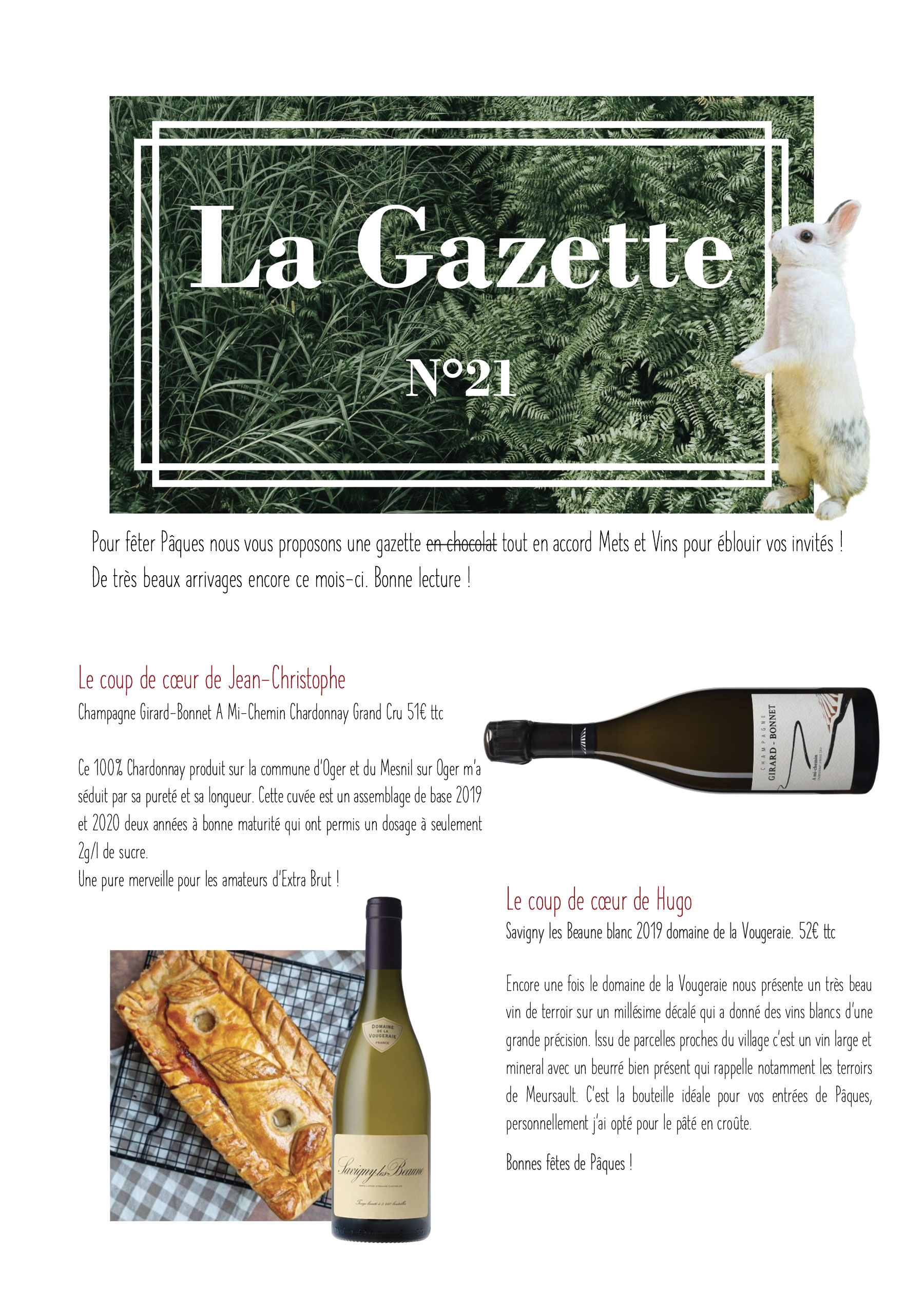 Degustation de printemps ferney 2